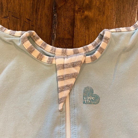Love to Dream Baby Sleep sack in Light Blue and Gray - Picture 8 of 9